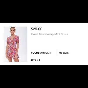 Bright & colorful floral mini dress